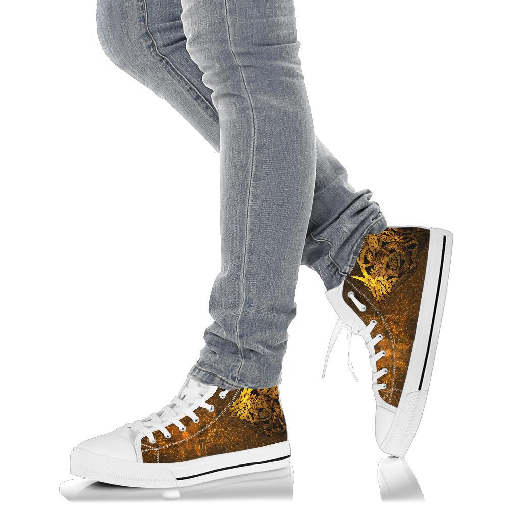 Viking High Top Shoes Celtic Dragon Tattoo RLT12