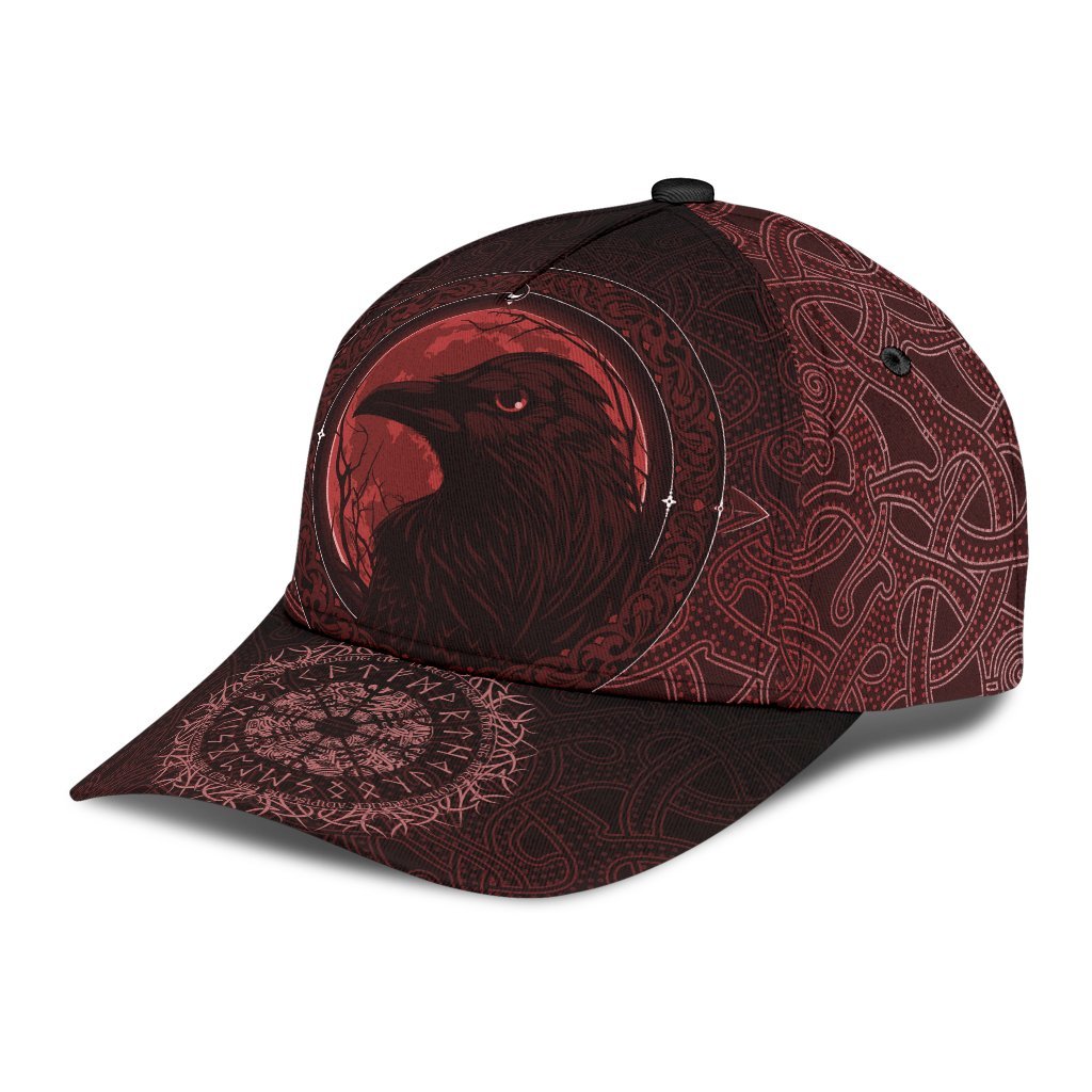 Viking Classic Cap, Ethnic Odin Raven Red RLT12