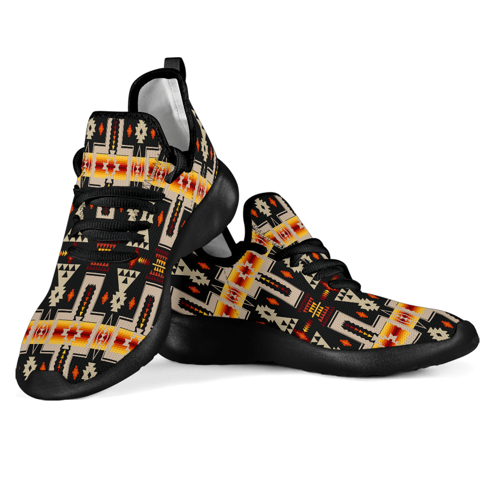 Black Tribe Design Native American Mesh Knit Sneakers LT10