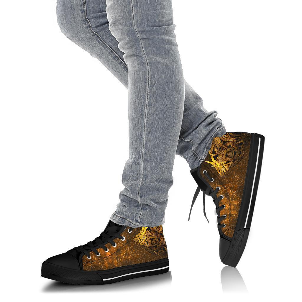 Viking High Top Shoes Celtic Dragon Tattoo RLT12