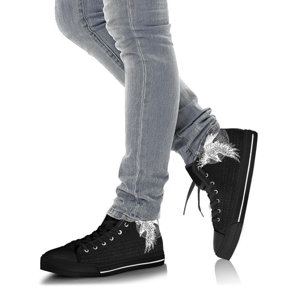 Viking High Top Shoes Mystical Raven Tattoo Special RLT12