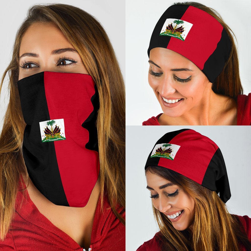 Haiti 1964 Bandana 3 - Pack - Flag Neck Gaiter