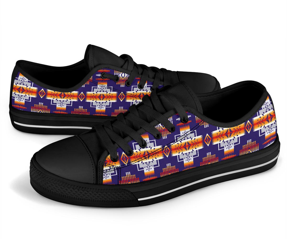 Purple Native Tribes Native American Low Tops Shoes LT10