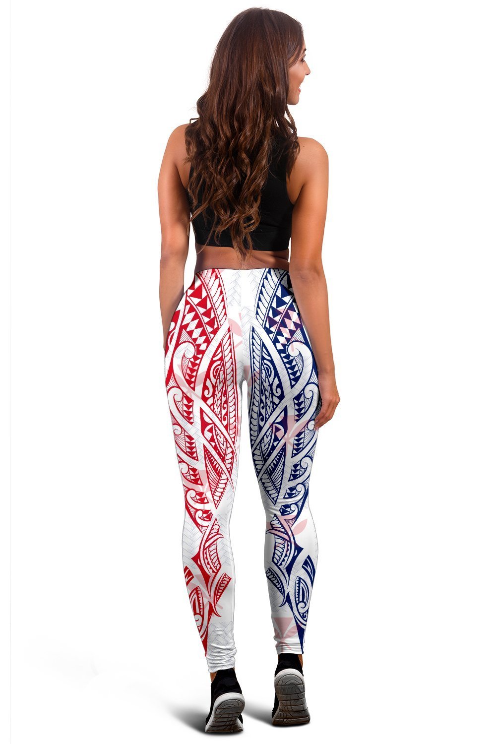 Hawaiian Kanaka Women's Leggings Flag Nation Demodern White