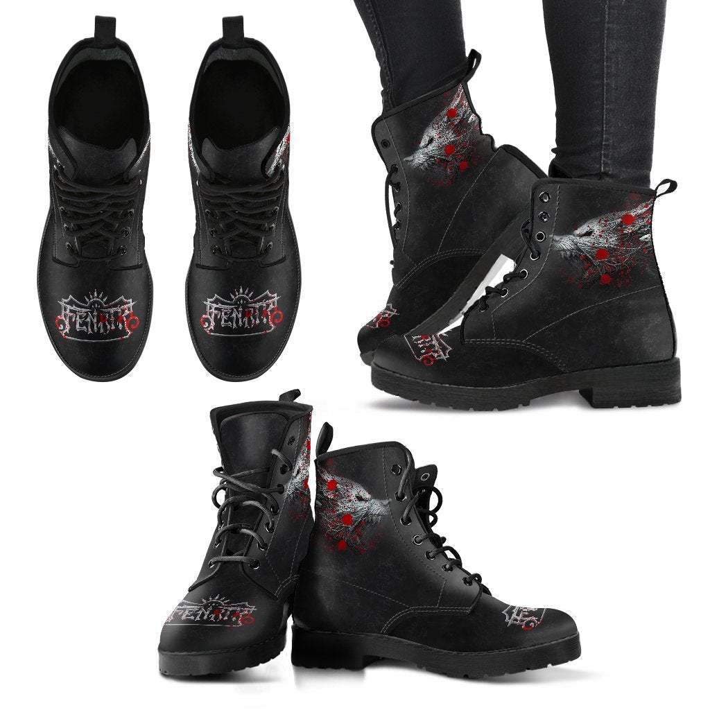 Viking Leather Boots, Fenrirv Blood RLT12
