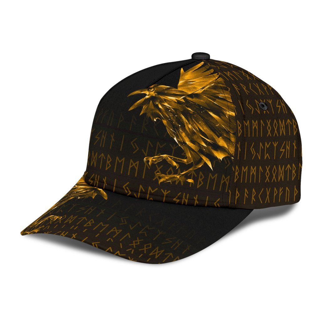 Viking Classic Cap The Raven Of Odin Rune, Gold RLT12