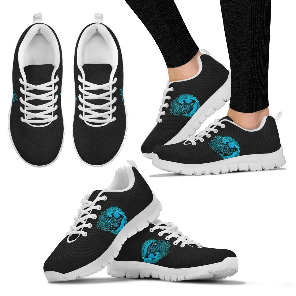 Viking Sneakers - Fenrir Wolf Cyan RLT12