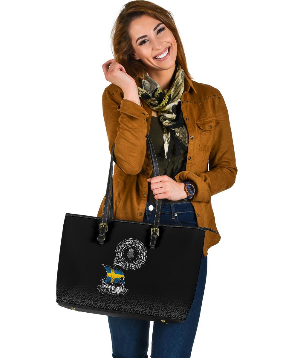 Viking Large Leather Tote Swedish Drakkar RLT12