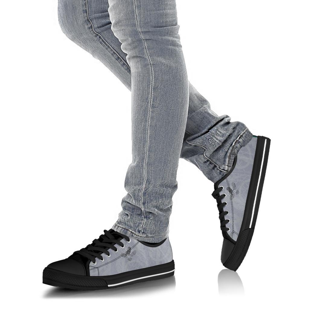 Viking Low Top Shoes Odin's Celtic Raven Scandinavian Tattoo RLT12