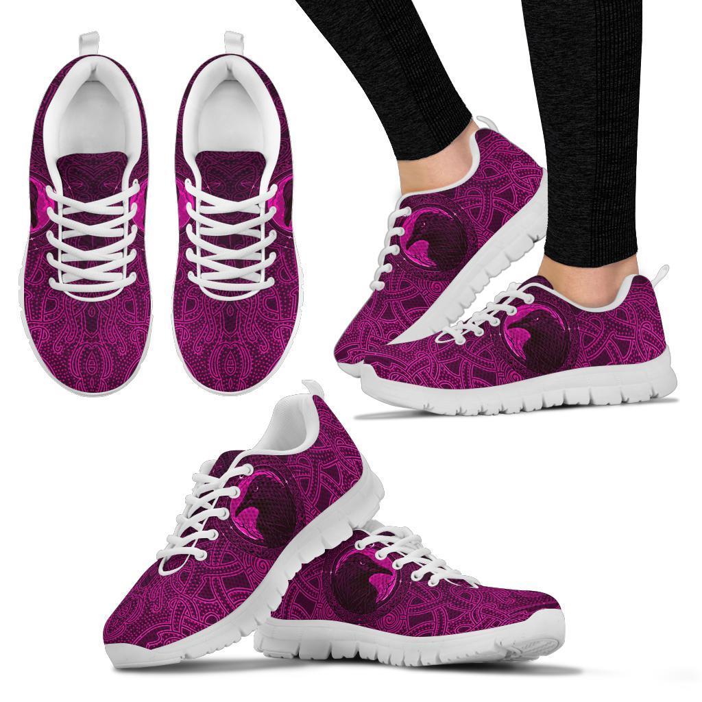 Viking Sneakers, Ethnic Odin Raven Pink RLT12
