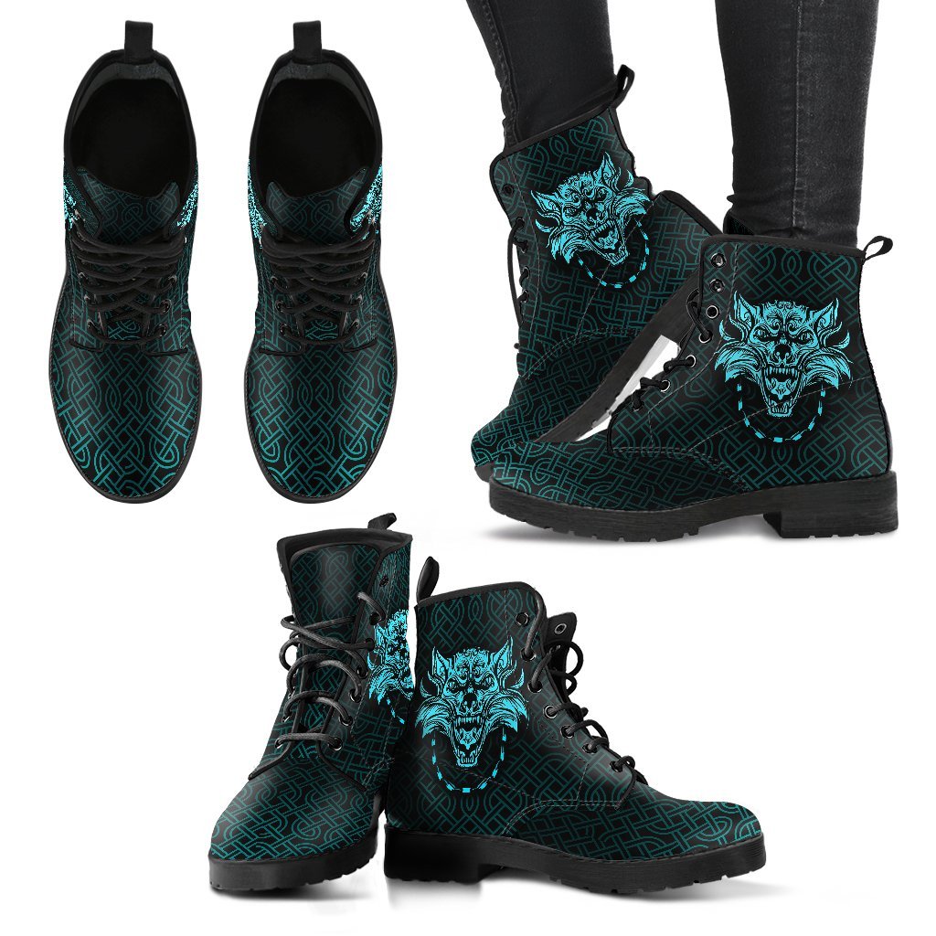 Viking Leather Boots Fenrir Viking Cyan 3D RLT12