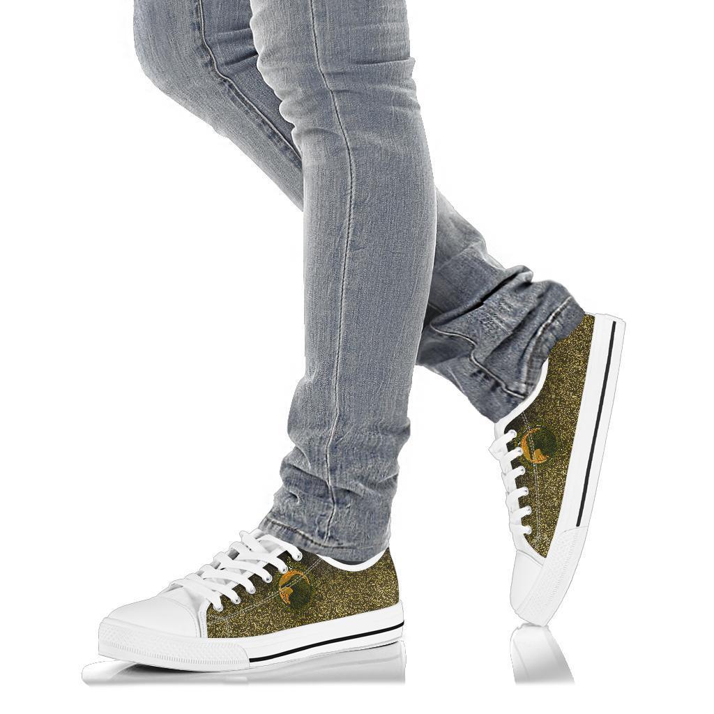 Viking Low Top Shoes, Ethnic Odin Raven Gold RLT12