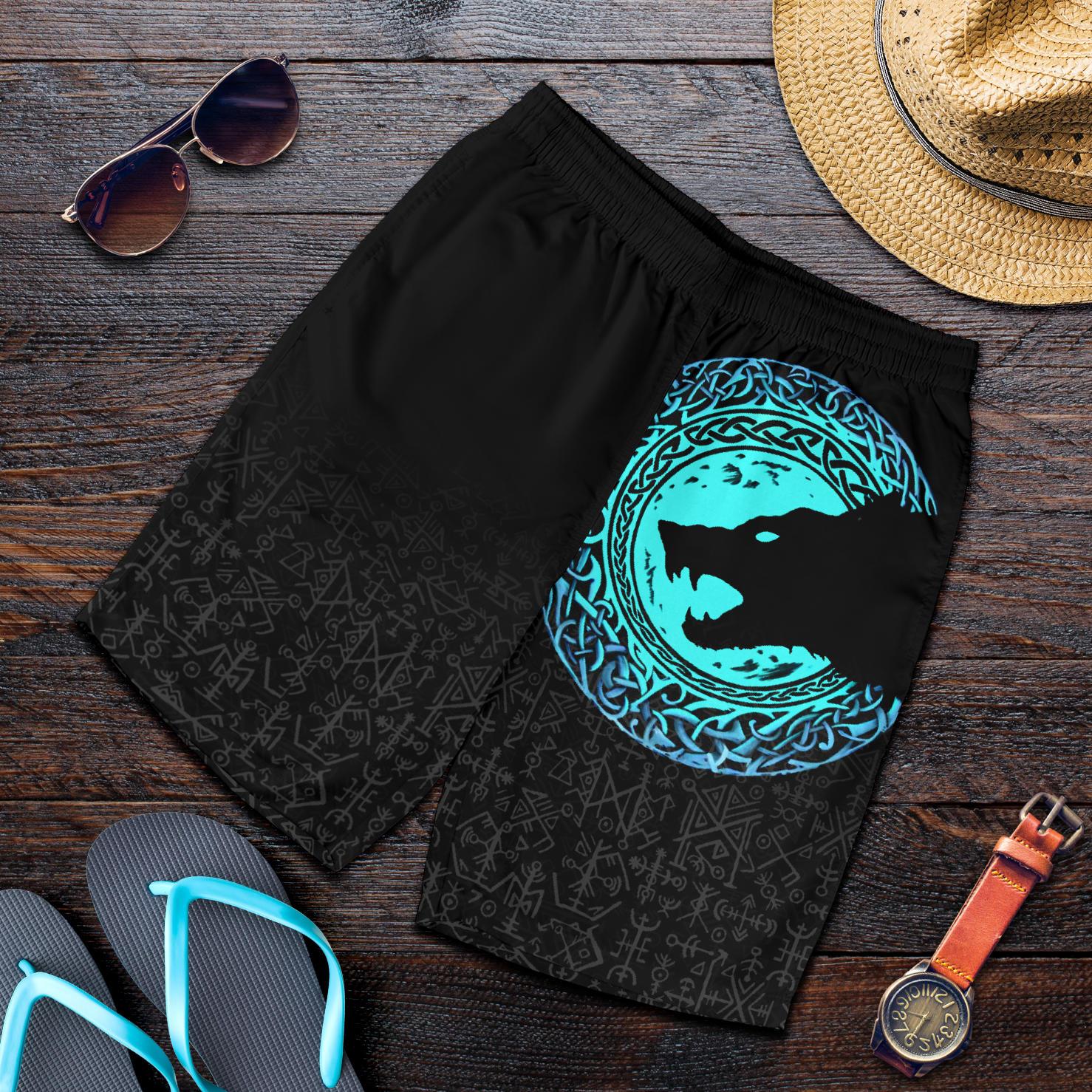 Viking Men's Shorts - Fenrir Norse Wolf RLT12