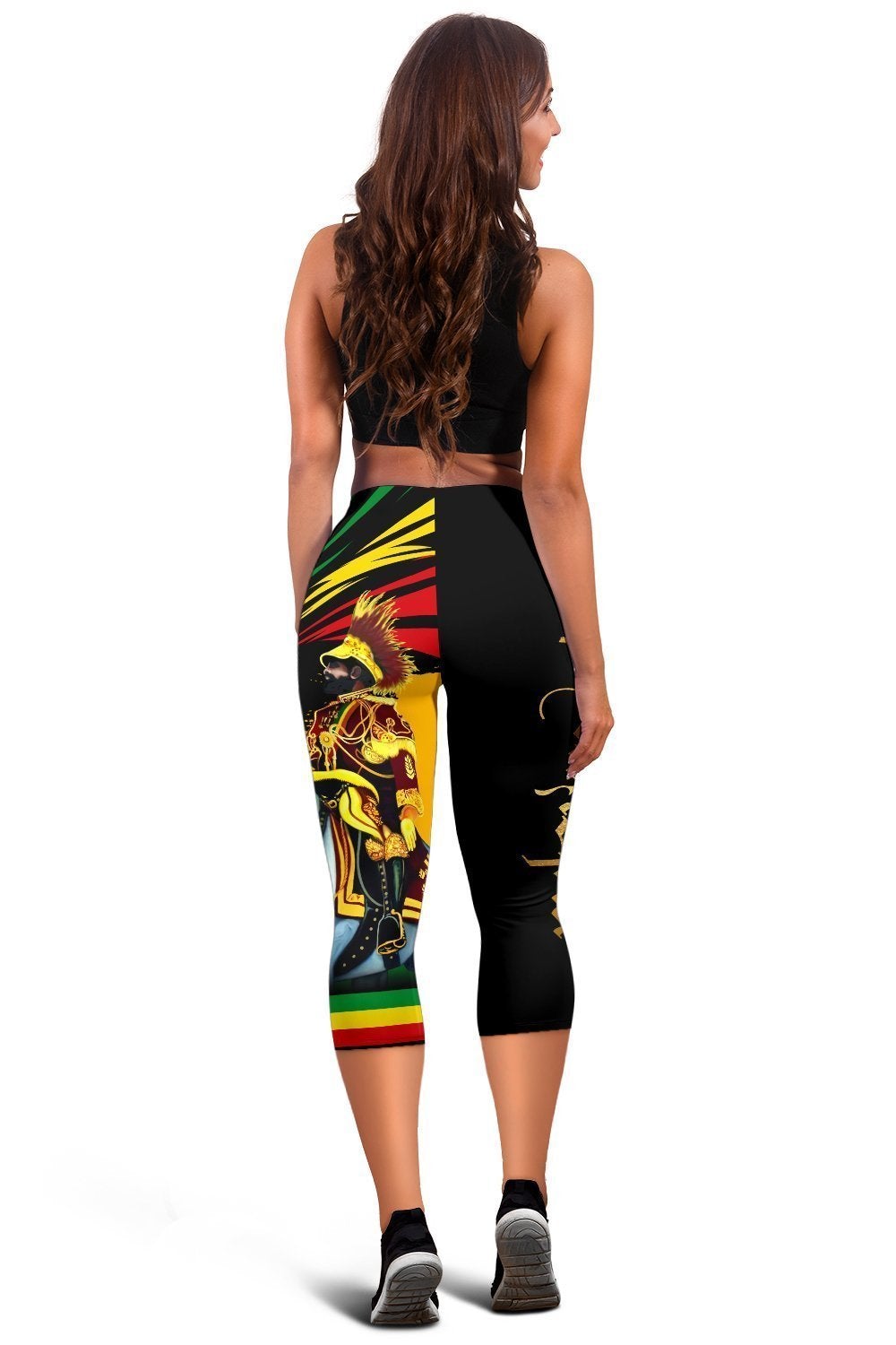 Ethiopia Emperor Haile Selassie Capris Leggings