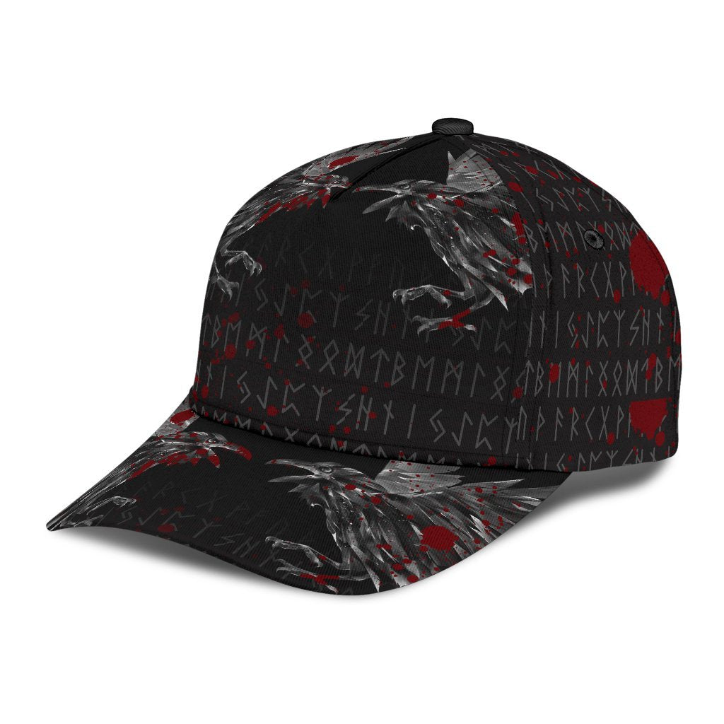 Viking Classic Cap Odin Huginn and Muninn Rune Blood RLT12