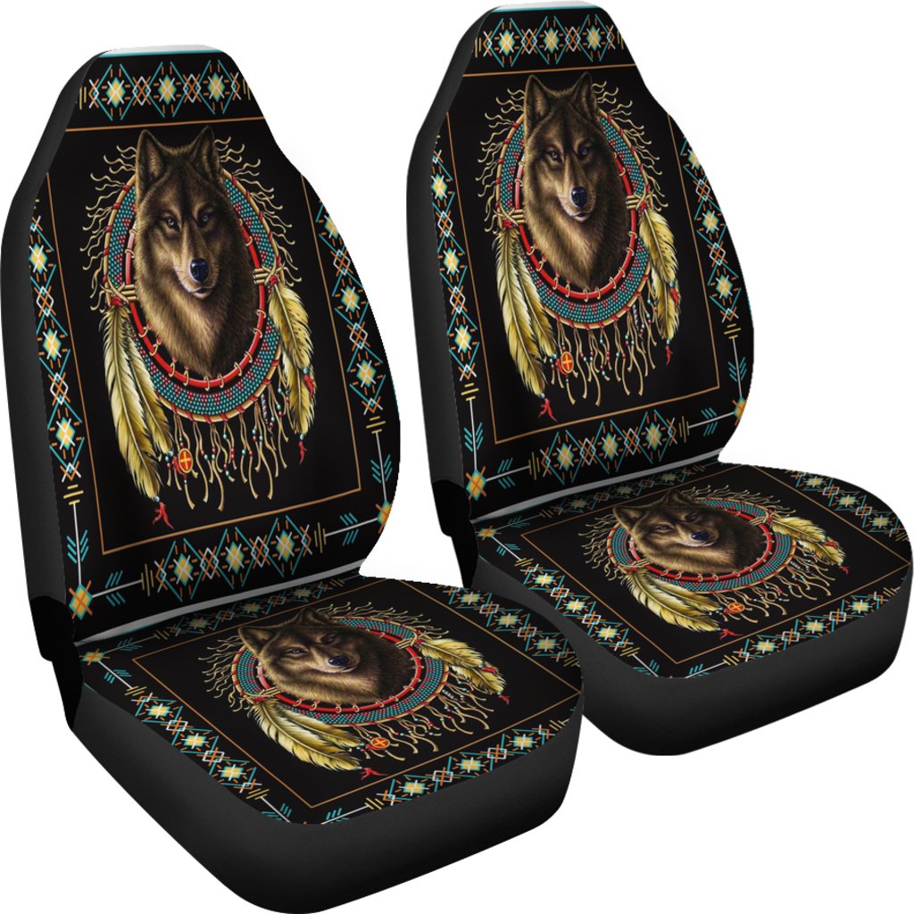 Wolf Dreamcatcher Native American Car Seat Covers LT10