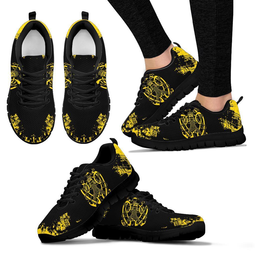 Viking Sneakers, Loki Bound Triskele Rune Gold RLT12