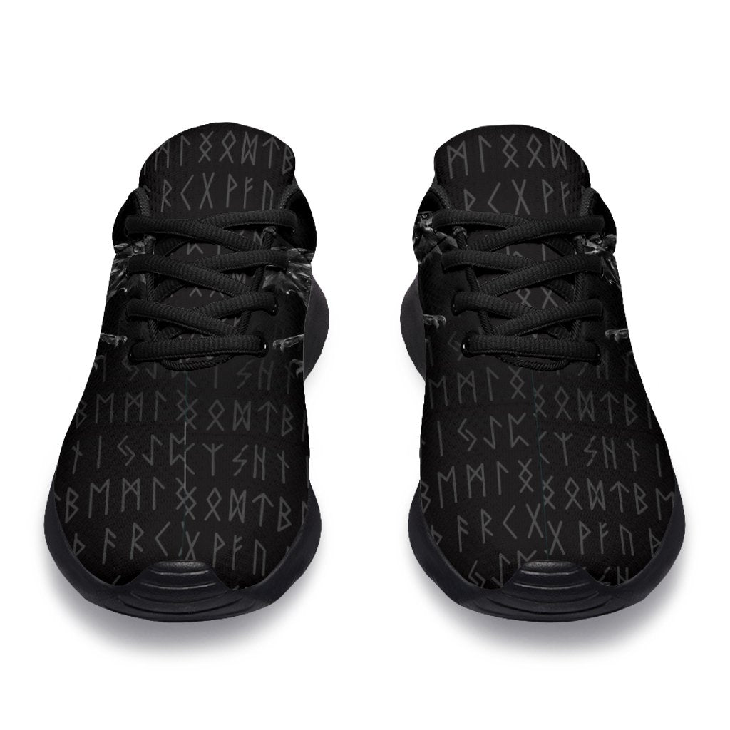 Viking Sporty Sneakers - Odin Huginn and Muninn Rune RLT12
