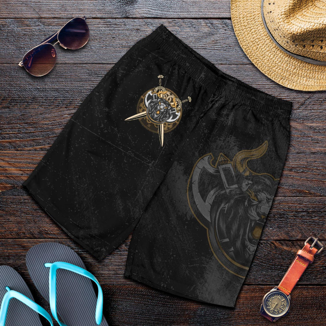 Viking All Over Print Men's Shorts Lion RLT12