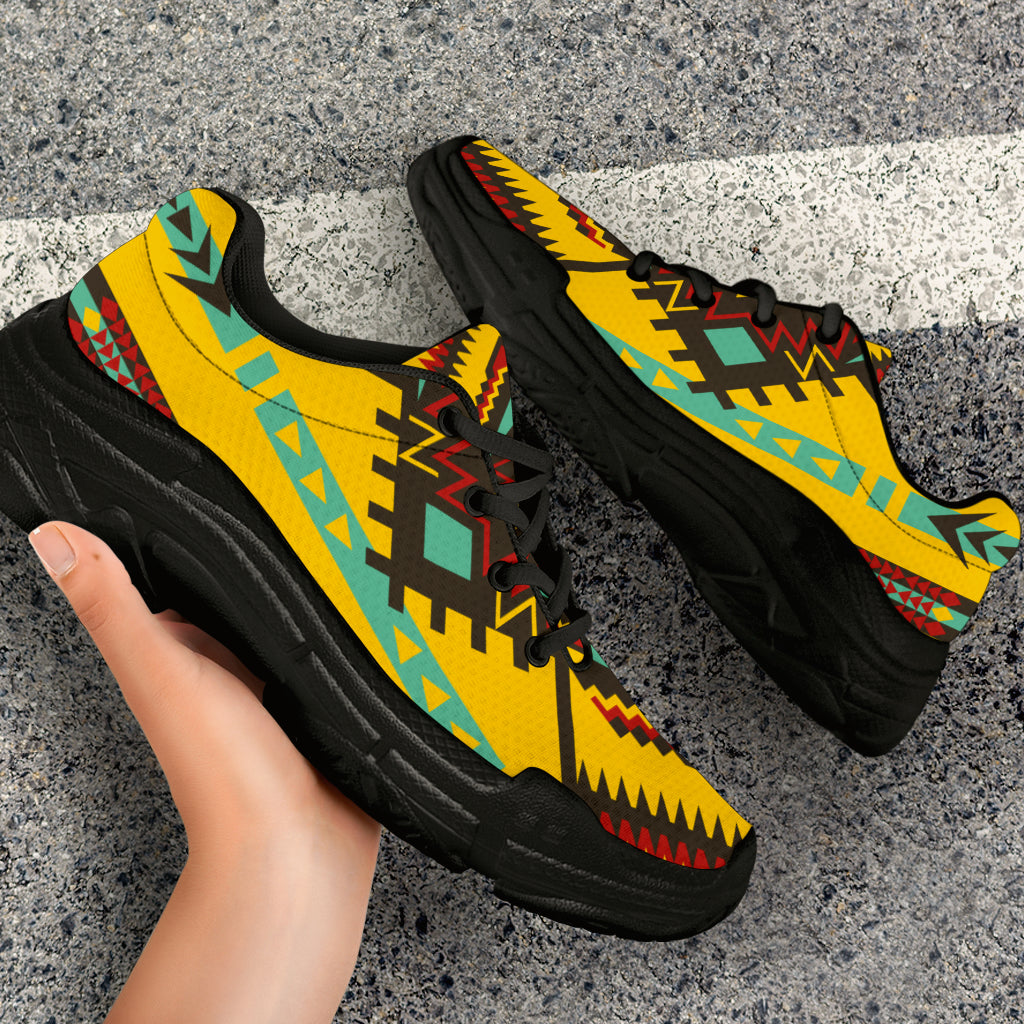 Native American Abstract Geometric Ornament Chunky Sneakers LT10