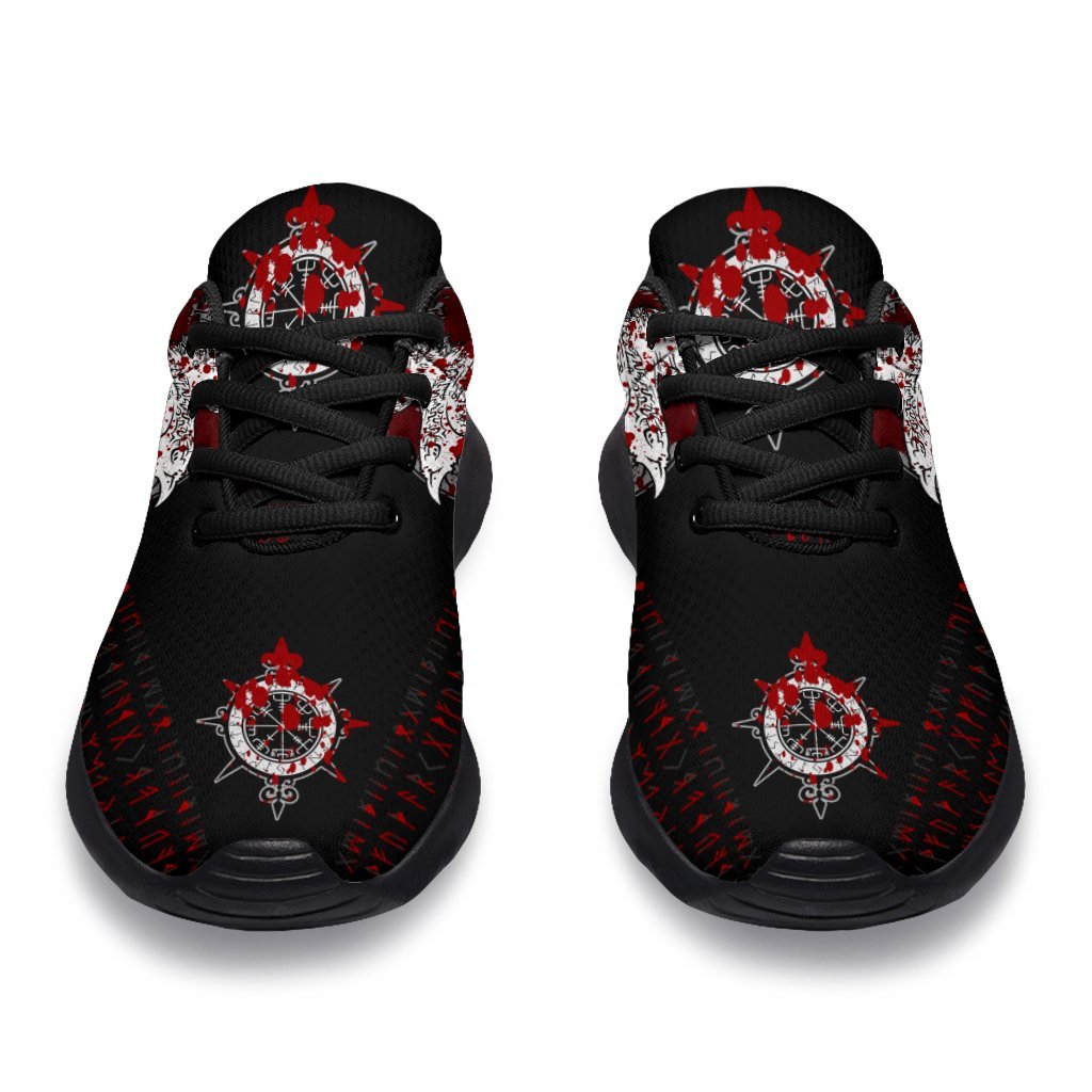 Viking Sport Sneakers - Mystical Raven Tattoo Blood RLT12