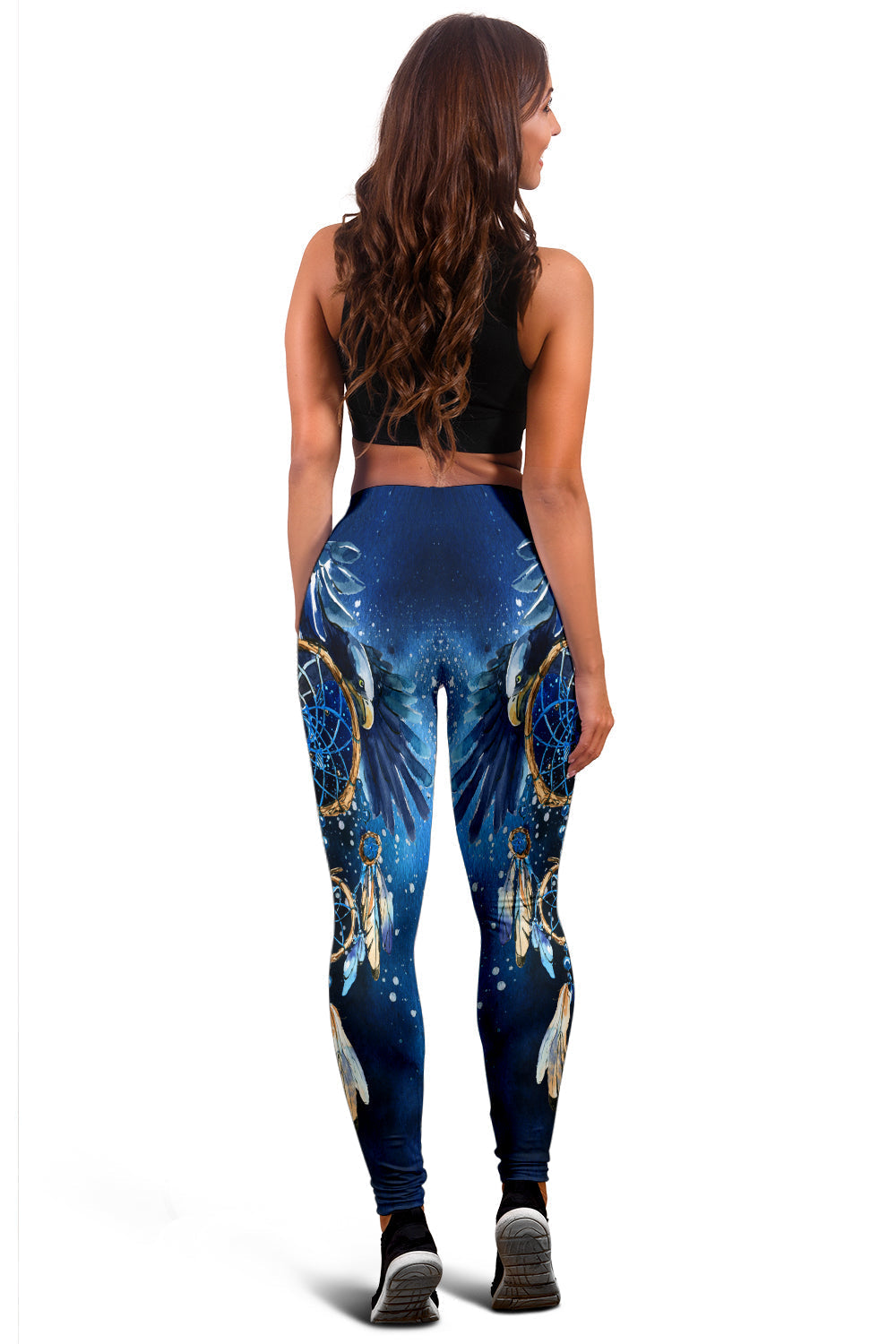 Blue Galaxy Dreamcatcher Native American Women's Leggings GB NAT00065 LEGG01 LT10