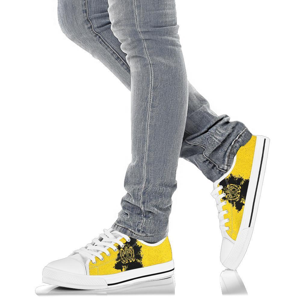Viking Low Top Shoes, Loki Bound Triskele Rune Gold RLT12