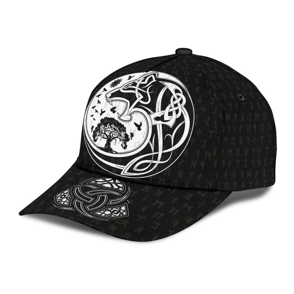 Viking Classic Cap, Skoll and Hati Rune Tattoo RLT12
