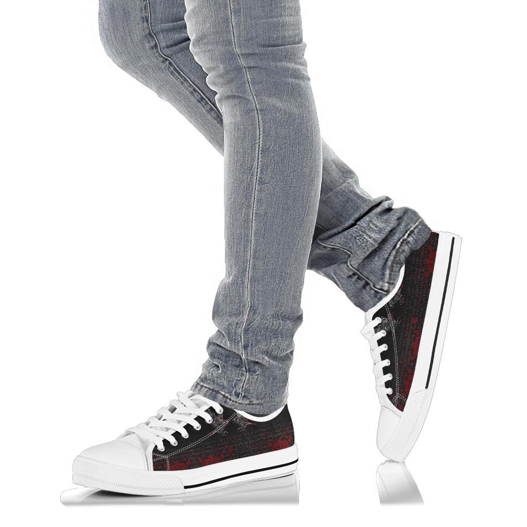 Viking Low Top Shoes Odin Huginn and Muninn Rune Blood RLT12