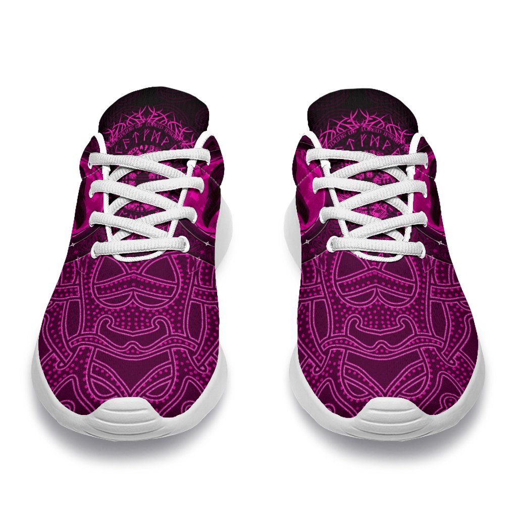 Viking Sporty Sneakers, Ethnic Odin Raven Pink RLT12