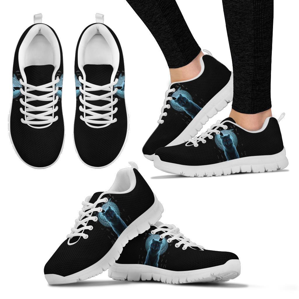 Viking Sneakers, Fenrir Viking Wolf and Moon RLT12