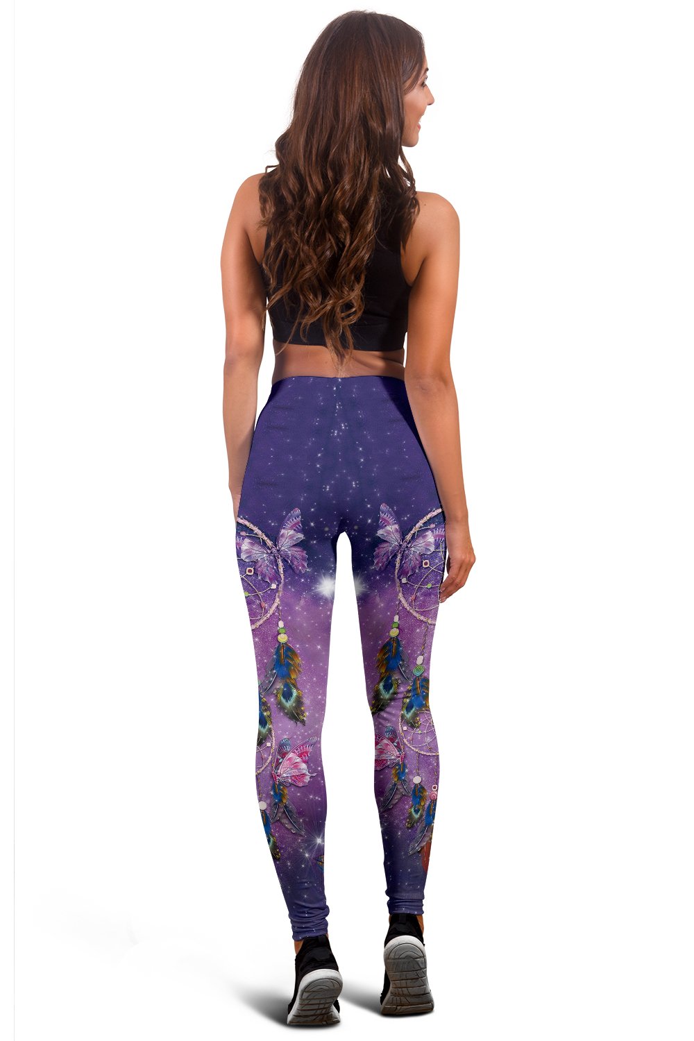 Dreamcacther Butterflies Purple Native American Leggings LT10