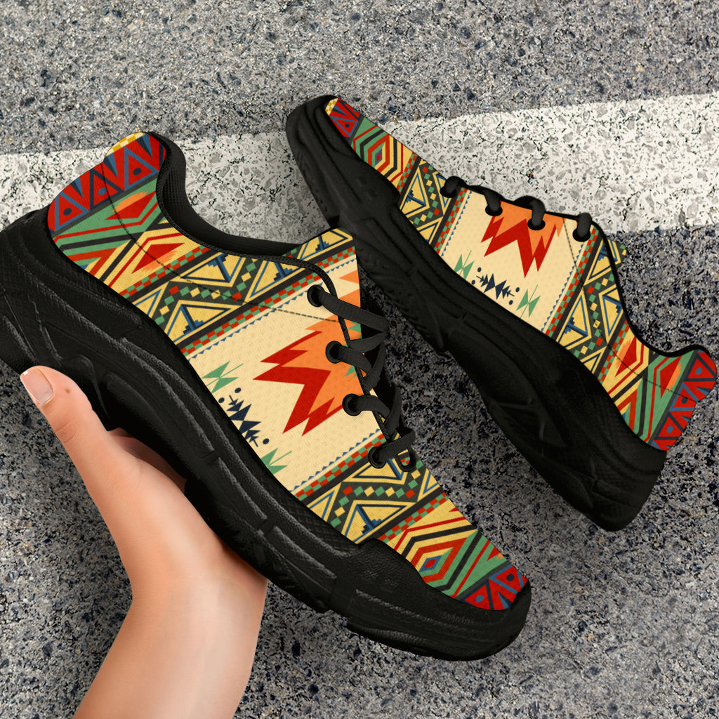 Native American Geometric Pattern Chunky Sneakers LT10