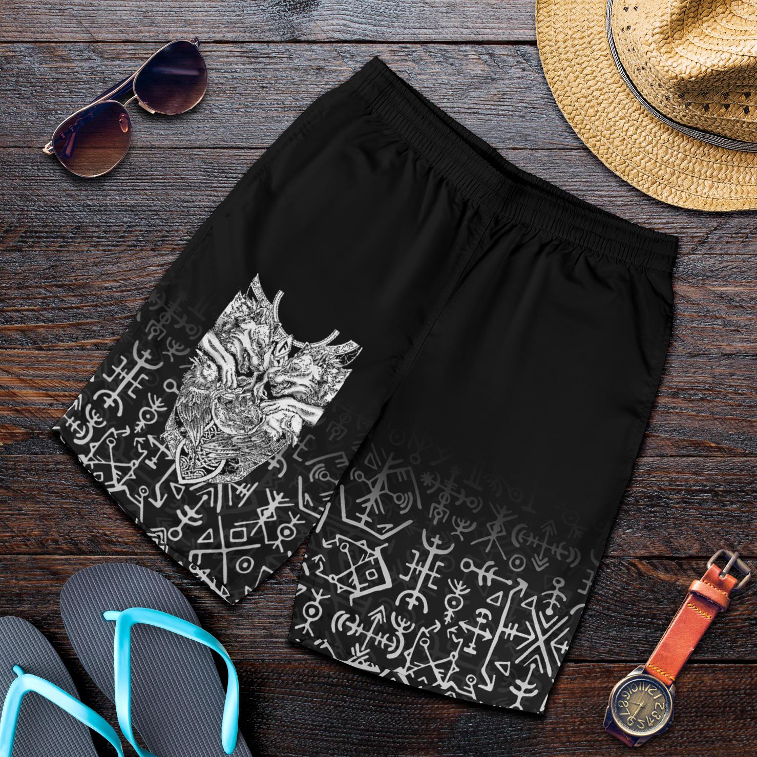 Viking Men's Shorts Wolf and Raven Special RLT12