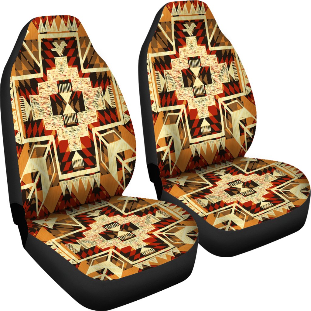 Indigenous Design Yellow Native American Car Seat Covers LT10