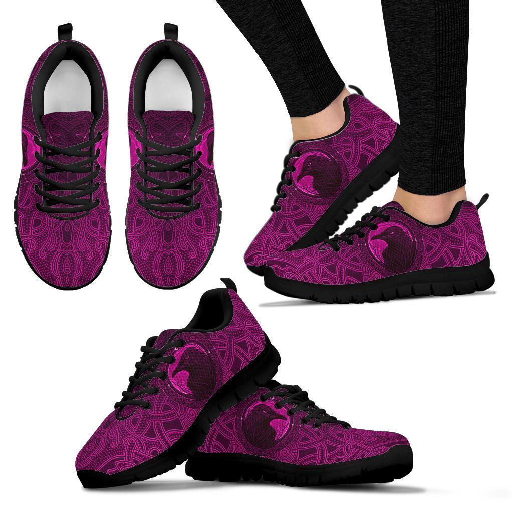 Viking Sneakers, Ethnic Odin Raven Pink RLT12