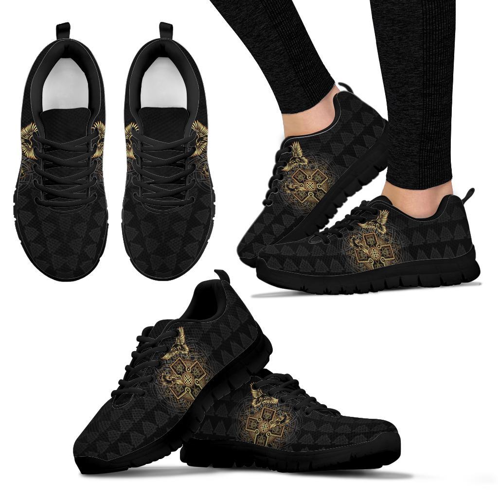 Viking Sneakers - Odin's Celtic Raven Tattoo RLT12