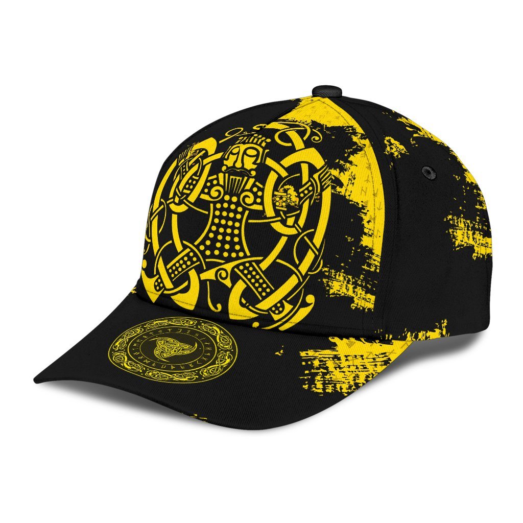 Viking Classic Cap, Loki Bound Triskele Rune Gold RLT12
