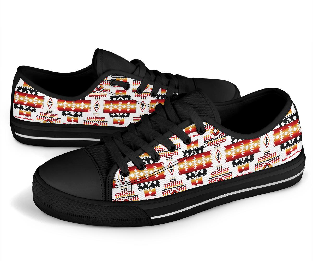 White Native Tribes Native American Low Tops Shoes LT10