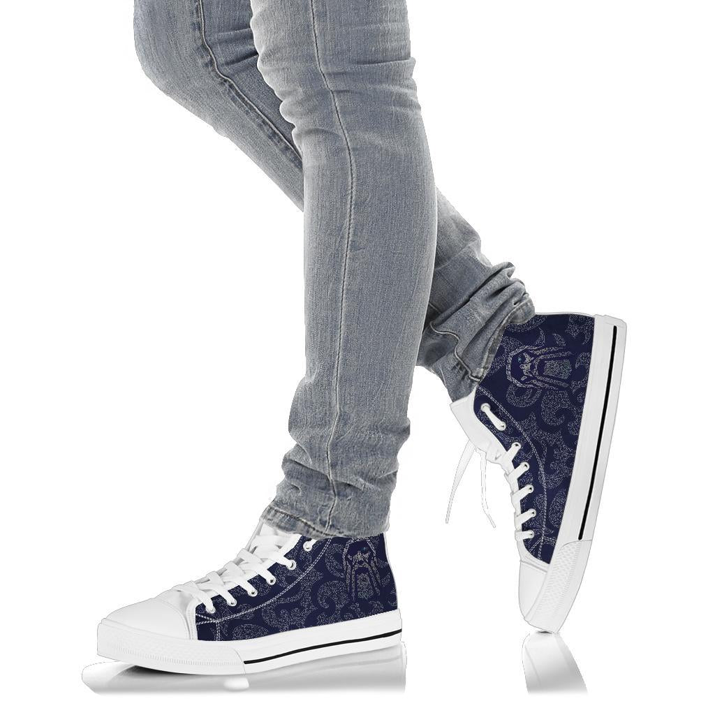 Viking High Top Shoes Odin God Tattoo Collection RLT12