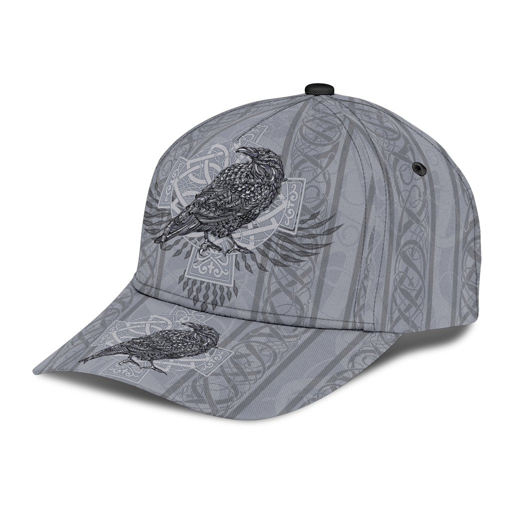 Viking Classic Cap Odin's Celtic Raven Scandinavian Tattoo RLT12