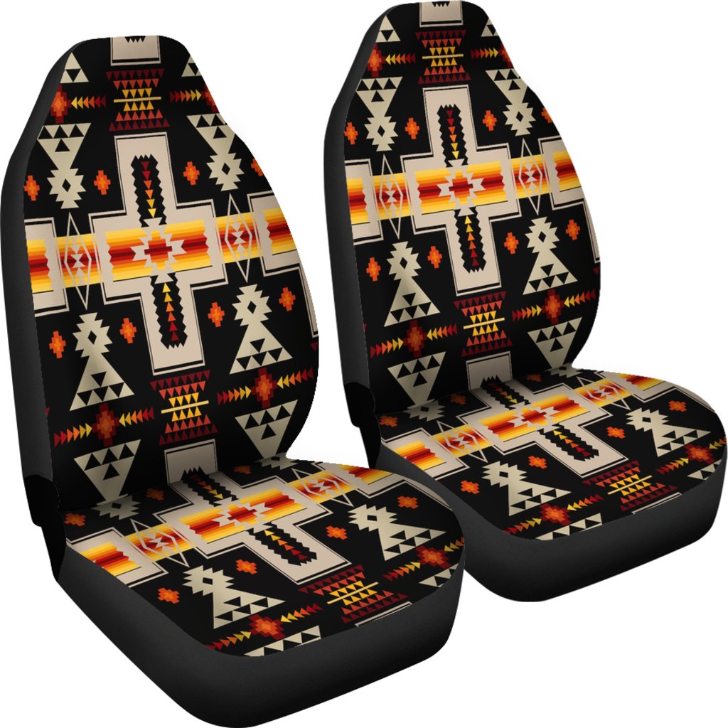 Black Tribe Design Native American Car Seat Covers LT10