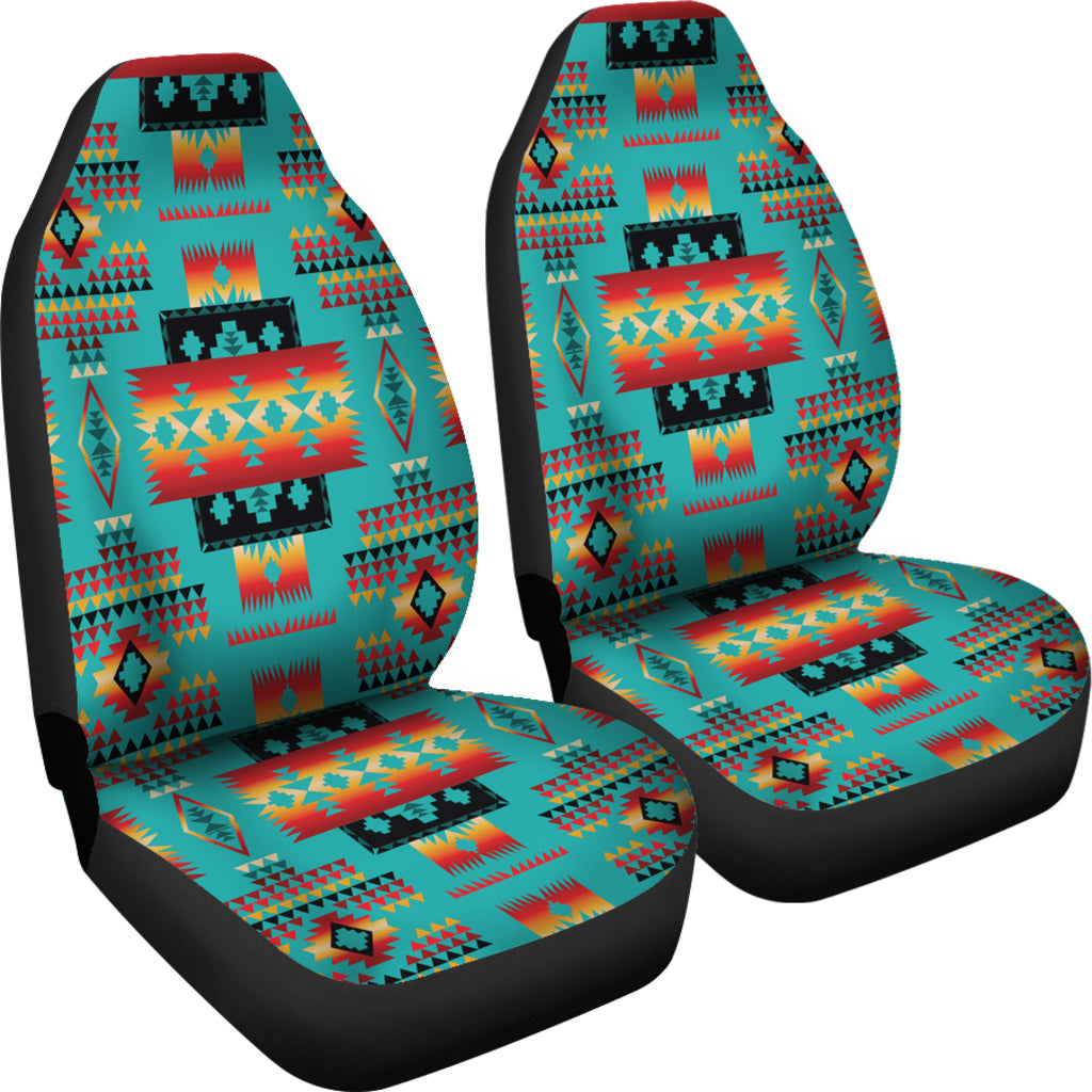 Blue Native Tribes Pattern Native American Car Seat Covers LT10