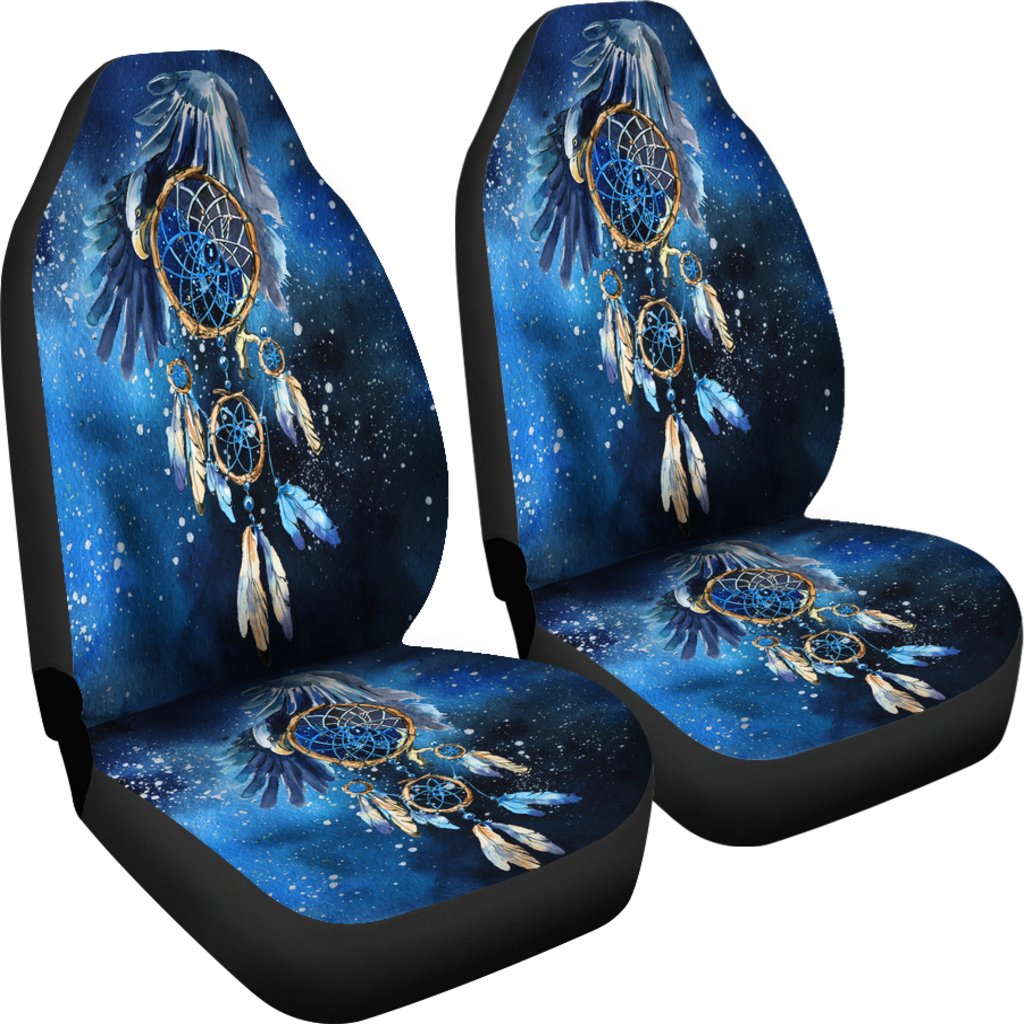 Blue Galaxy Dreamcatcher Native American Car Seat Covers LT10