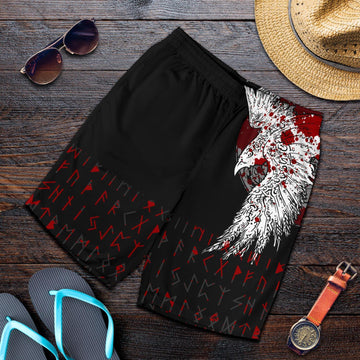Viking Men's Shorts - Mystical Raven Tattoo Blood RLT12