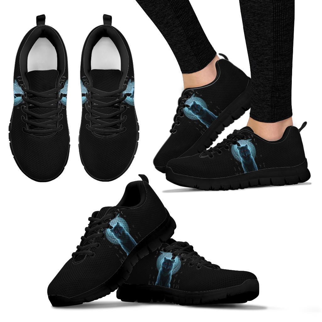 Viking Sneakers, Fenrir Viking Wolf and Moon RLT12