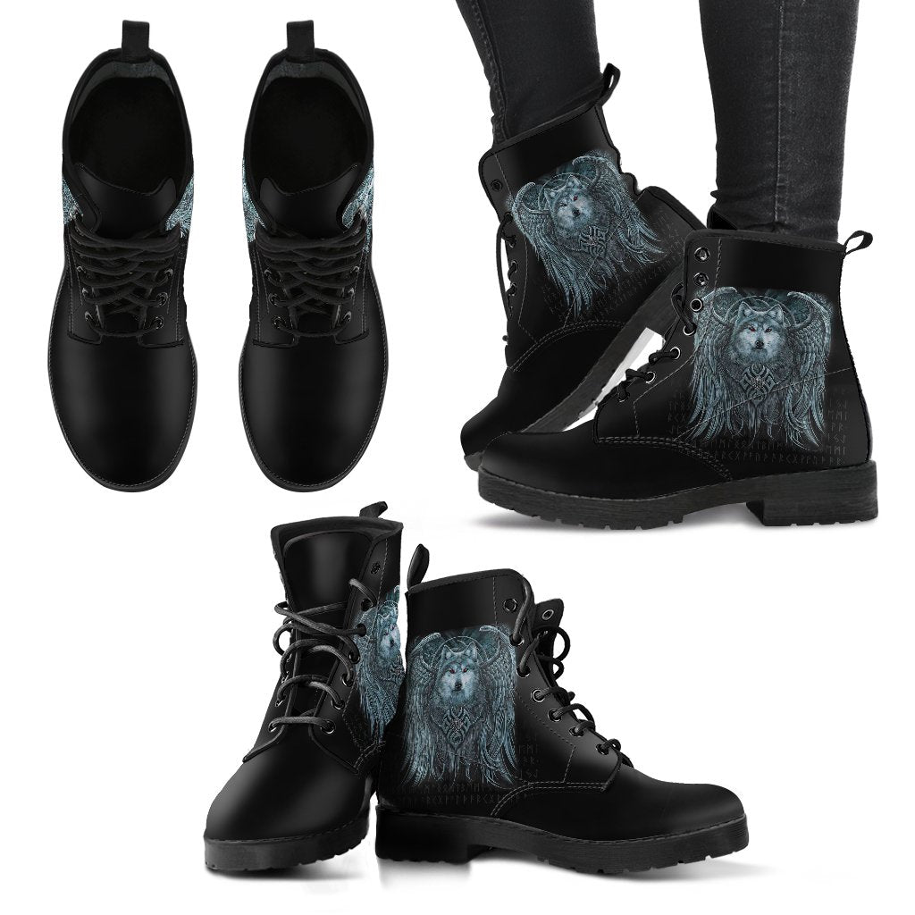 Viking Leather Boots, Spiral Wolf Spirit RLT12