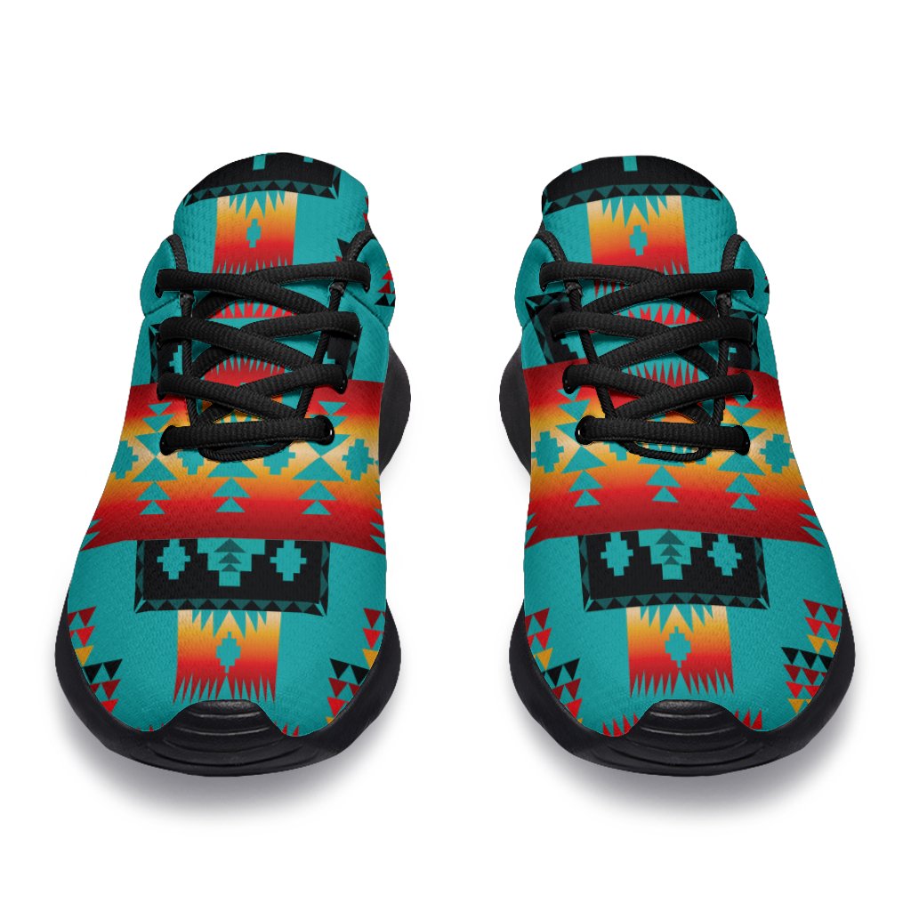 Blue Native Tribes Pattern Native American Sport Sneakers LT10