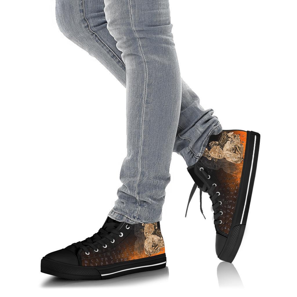 Viking High Top Shoes Odin Raven Viking Gold RLT12