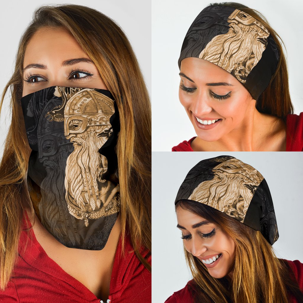 Viking Bandana 3 Pack Odin Raven Viking Gold RLT12